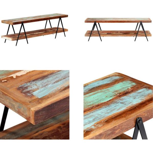Mobile Tv Vidaxl 160X40X50 Cm In Legno Massiccio Antico - Mobile Tv - Mobile Tv - Mobile Tv - Mobile Hifi-image