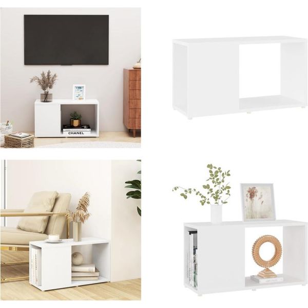 Vidaxl Mobile Tv Bianco 60X24X32 Cm In Legno - Mobile Tv - Mobile Tv - Tavolo Tv - Tavoli Tv-image