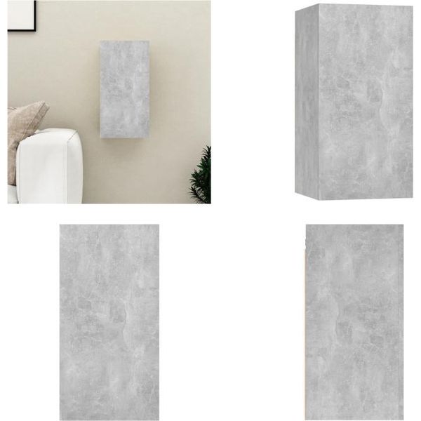 Vidaxl Mobile Tv Grigio Cemento 30,5X30X60 Cm In Legno - Mobile Tv - Mobile Tv - Mobile Tv Sospeso - Mobile Tv Sospeso-image