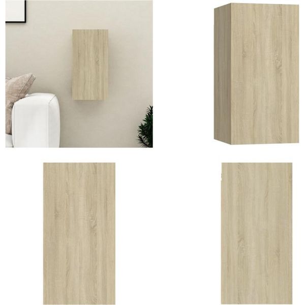Mobile Tv Vidaxl Rovere Sonoma 30,5X30X60 Cm In Legno - Mobile Tv - Mobile Tv - Mobile Tv Sospeso - Mobile Tv Sospeso-image