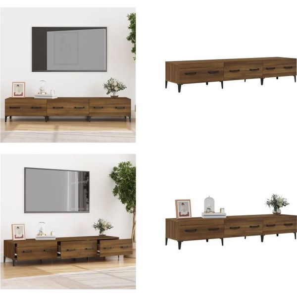 Vidaxl Mobile Tv In Rovere Marrone 150X34,5X30 Cm - Mobile Tv - Mobili Tv - Mobili Tv - Porta Tv-image
