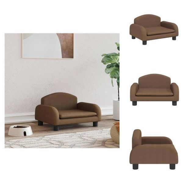 Vidaxl Letto Per Cani Marrone 50X40X30 Cm In Tessuto - Letti Per Cani-image