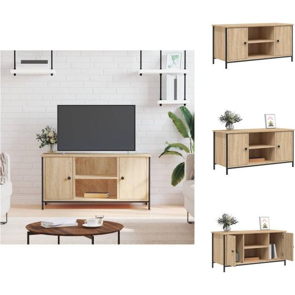 Mobile Tv Vidaxl Rovere Sonoma 100X40X50 Cm Materiale A Base Di Legno - Mobili Tv-image