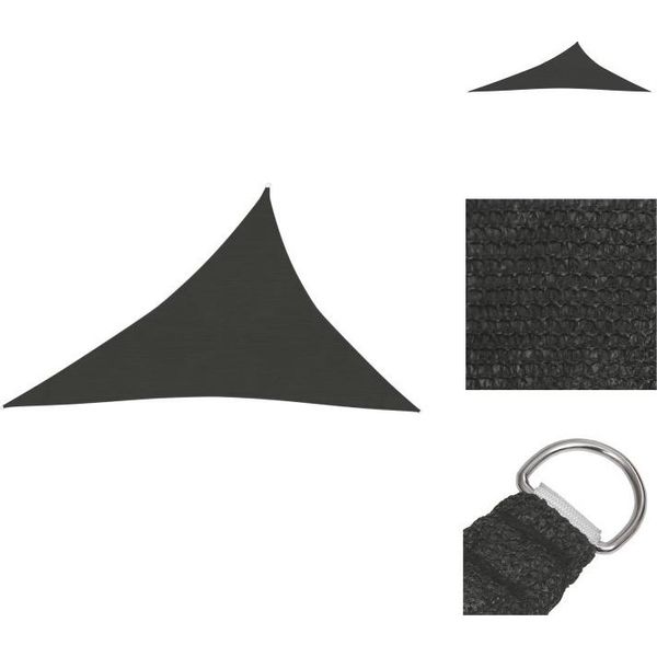 Vidaxl Tenda Da Sole 160 G/M² Antracite 3X4X5 M Hdpe - Ombrelloni E Tende Da Sole-image