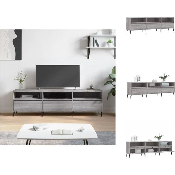 Vidaxl Mobile Tv Grigio Sonoma 150X30X44,5 Cm In Legno - Mobili Tv-image