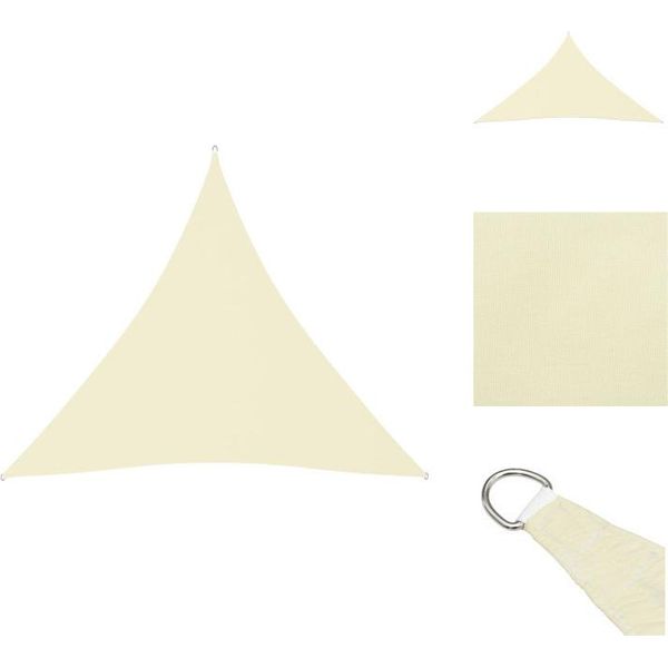 Vidaxl Tenda Da Sole In Tessuto Oxford Triangolare 4,5X4,5X4,5 M Crema - Ombrelloni E Tende Da Sole-image