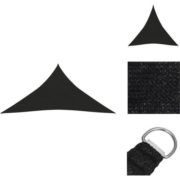 Tenda Da Sole Vidaxl 160 G/M² Nero 4X4X4 M Hdpe - Ombrelloni E Tende Da Sole-image