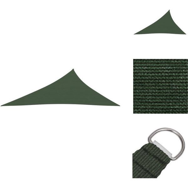 Vidaxl Tenda Da Sole 160 G/M² Verde Scuro 4X5X6,8 M Hdpe - Ombrelloni E Tende Da Sole-image