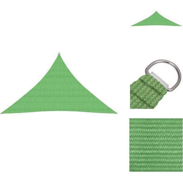Vidaxl Tenda Da Sole 160 G/M² Verde Chiaro 3X3X4,2 M Hdpe - Ombrelloni E Tende Da Sole-image