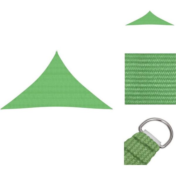 Vidaxl Tenda Da Sole 160 G/M² Verde Chiaro 3,5X3,5X4,9 M Hdpe - Ombrelloni E Tende Da Sole-image