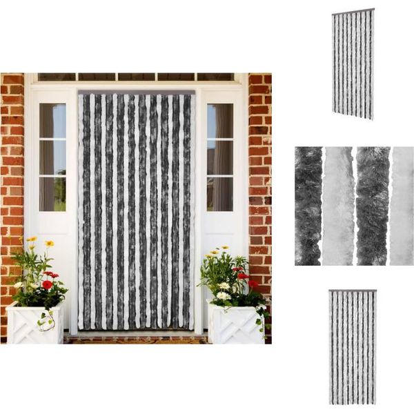 Vidaxl Tenda Zanzariera Grigio E Bianco 90X220 Cm In Ciniglia - Zanzariera-image