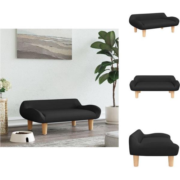 Vidaxl Letto Per Cani Nero 70X40X24 Cm In Tessuto - Letti Per Cani-image