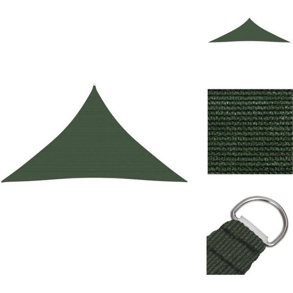 Vidaxl Tenda Da Sole 160 G/M² Verde Scuro 5X5X6 M Hdpe - Ombrelloni E Tende Da Sole-image