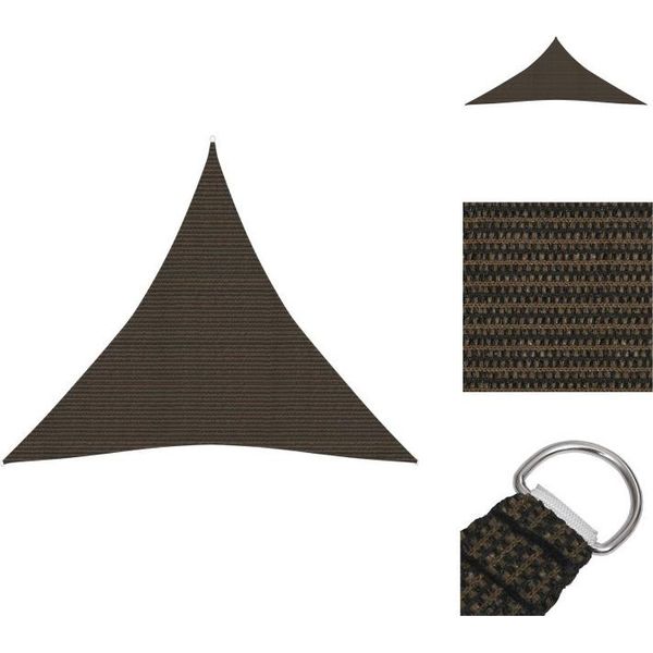 Vidaxl Tenda Da Sole 160 G/M² Marrone 4X4X4 M Hdpe - Ombrelloni E Tende Da Sole-image