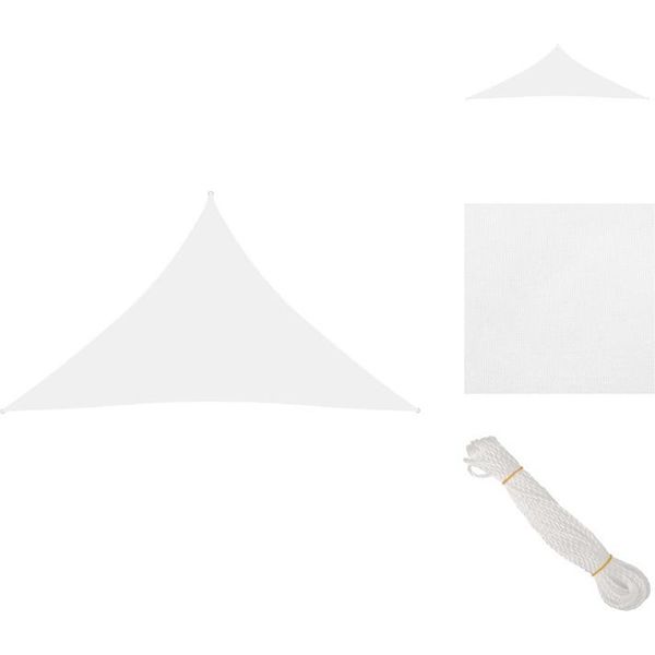 Vidaxl Tenda Da Sole In Tessuto Oxford Triangolare 3X3X4,24 M Bianco - Ombrelloni E Tende Da Sole-image