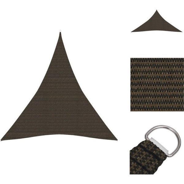 Vidaxl Tenda Da Sole 160 G/M² Marrone 4X5X5 M Hdpe - Ombrelloni E Tende Da Sole-image