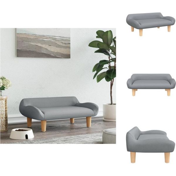 Vidaxl Letto Per Cani Grigio Chiaro 70X40X24 Cm In Tessuto - Letti Per Cani-image