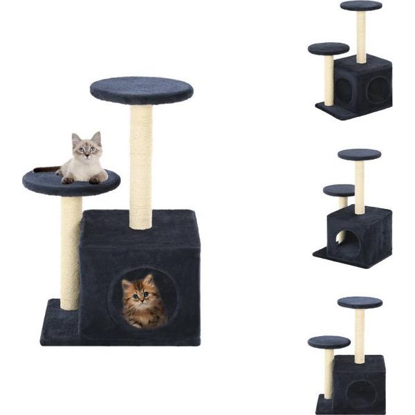 Vidaxl Tiragraffi Per Gatti In Sisal 60 Cm Blu Scuro - Tiragraffi-image