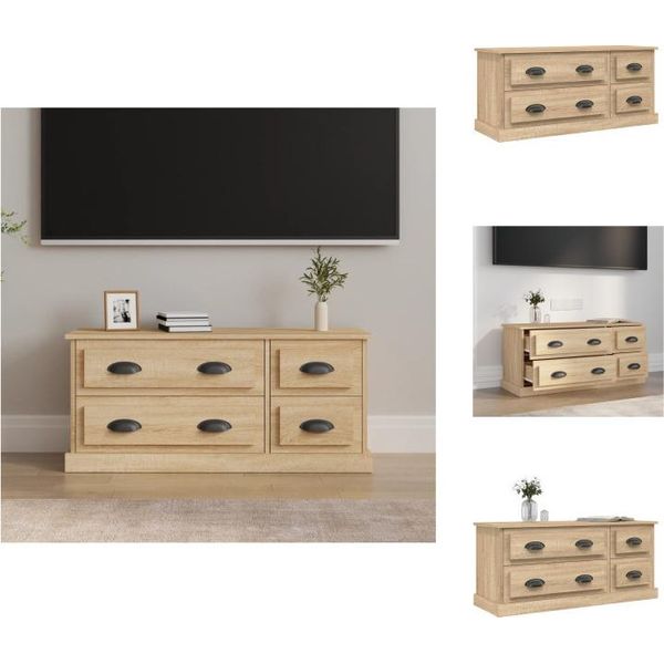 Mobile Tv Vidaxl Rovere Sonoma 100X35,5X45 Cm Materiale A Base Di Legno - Mobili Tv-image
