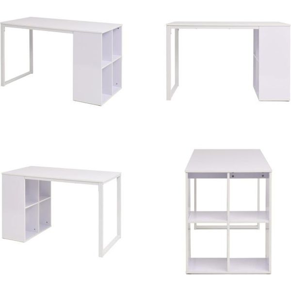 Vidaxl Scrivania 120×60×75 Cm Bianco - Scrivania - Scrivanie - Scrivania Da Ufficio - Scrivanie Da Ufficio-image