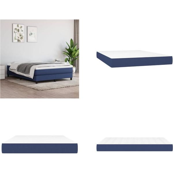 Vidaxl Materasso A Molle Insacchettate Blu 140X190X20 Cm In Tessuto - Materasso A Molle Insacchettate - Materassi A Molle Insacchettate - Materasso - Mobili Da Camera Da Letto-image