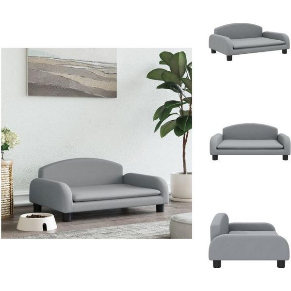 Vidaxl Letto Per Cani Grigio Chiaro 70X45X30 Cm In Tessuto - Letti Per Cani-image