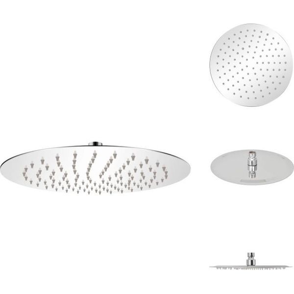 Vidaxl Soffione Doccia A Pioggia In Acciaio Inox 25 Cm Rotondo - Soffioni Doccia-image