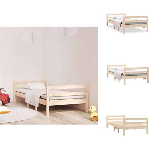 Vidaxl Letto In Legno Massiccio 90X190 Cm Pino - Letti E Strutture Letto-image