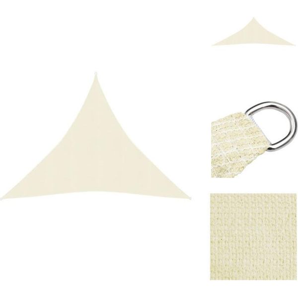 Vidaxl Tenda Da Sole 160 G/M² Crema 4,5X4,5X4,5 M Hdpe - Ombrelloni E Tende Da Sole-image