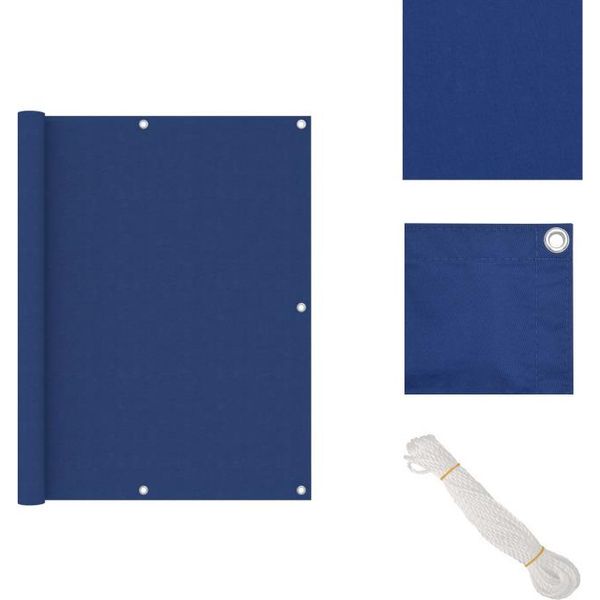 Vidaxl Schermo Privacy Per Balcone Blu 120X300 Cm Tessuto Oxford - Ombrelloni E Tende Da Sole-image