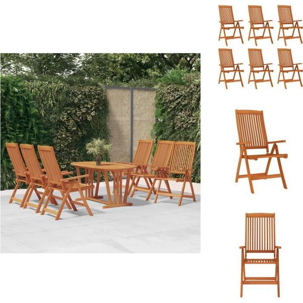 Vidaxl Sedie Da Giardino Pieghevoli 6 Pz. Legno Massiccio Di Eucalipto - Sedie Da Giardino-image