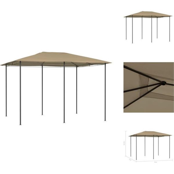 Vidaxl Pavillon 3X4X2,6 M Taupe 160 G/M² - Pavillons & Partyzelte-image