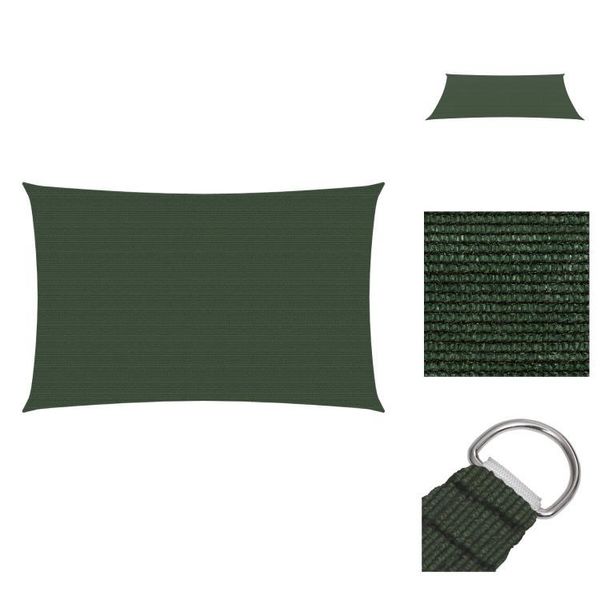 Vidaxl Tenda Da Sole 160 G/M² Verde Scuro 2X4,5 M Hdpe - Ombrelloni E Tende Da Sole-image