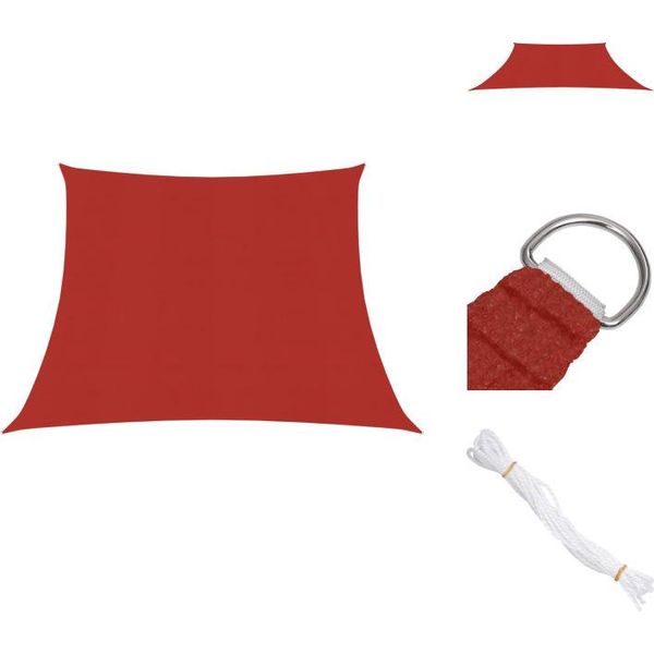 Vidaxl Tenda Da Sole 160 G/M² Rosso 3/4X2 M Hdpe - Ombrelloni E Tende Da Sole-image