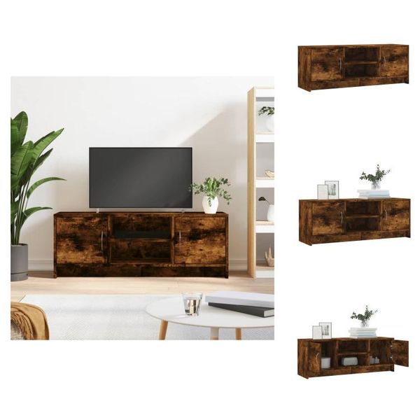 Mobile Tv Vidaxl Rovere Fumé 102X30X37,5 Cm Materiale A Base Di Legno - Mobili Tv-image