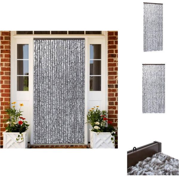 Vidaxl Tenda Zanzariera Marrone E Beige 100X220 Cm In Ciniglia - Zanzariera-image