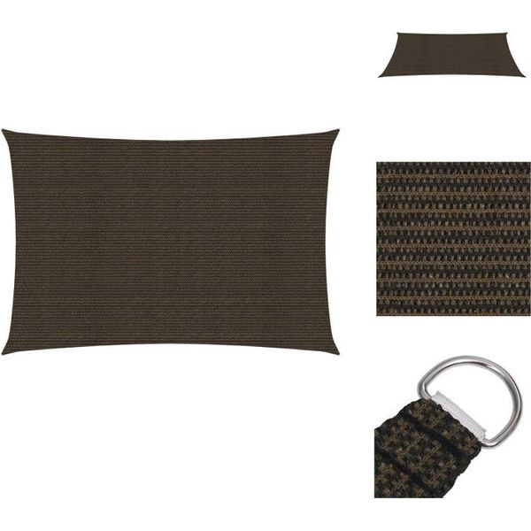 Vidaxl Tenda Da Sole 160 G/M² Marrone 2X4,5 M Hdpe - Ombrelloni E Tende Da Sole-image