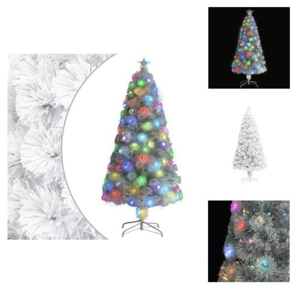 Vidaxl Albero Di Natale Artificiale Con Illuminazione Bianco 120Cm In Fibra Di Vetro - Alberi Di Natale-image