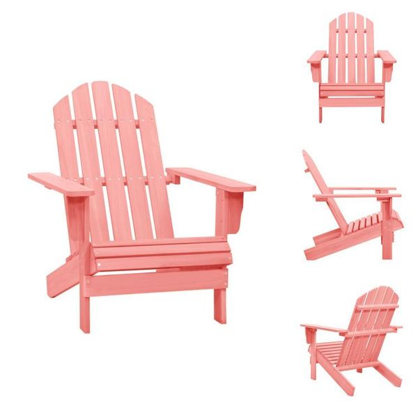 Vidaxl Sedia Da Giardino Adirondack In Legno Massiccio Di Abete Rosa - Sedie Da Giardino-image