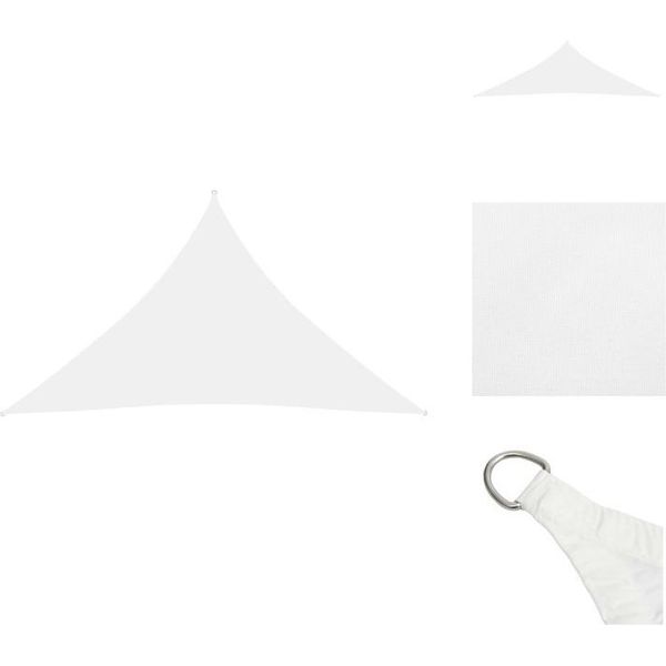 Vidaxl Tenda Da Sole In Tessuto Oxford Triangolare 5X5X6 M Bianco - Ombrelloni E Tende Da Sole-image