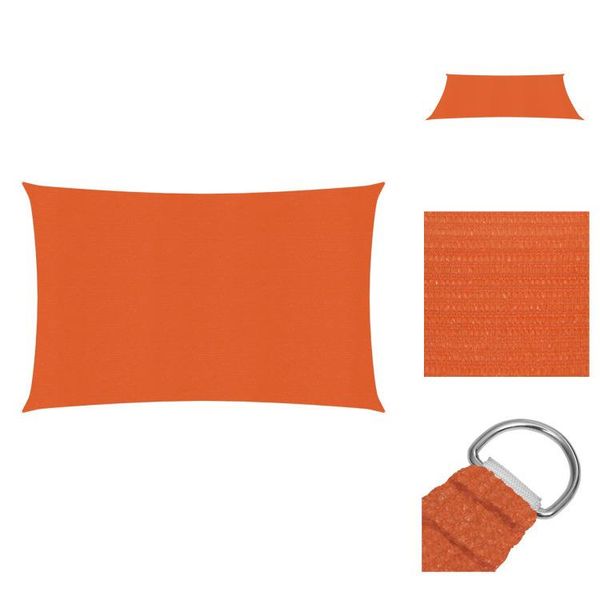 Vidaxl Tenda Da Sole 160 G/M² Arancione 2,5X4 M Hdpe - Ombrelloni E Tende Da Sole-image