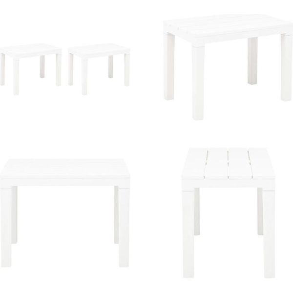 Vidaxl Panche Da Giardino 2 Pz. Plastica Bianca - Panca Da Giardino - Panche Da Giardino - Panca Da Esterno - Panche Da Esterno-image