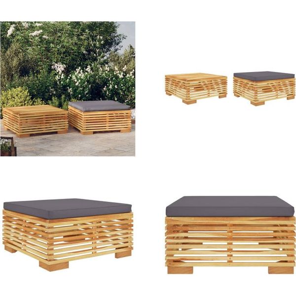 Vidaxl 2 Pezzi. Set Salotto Da Giardino In Teak Massiccio - Set Salotto Da Giardino - Set Salotto Da Giardino - Set Salotto - Set Salotto Da Esterno-image
