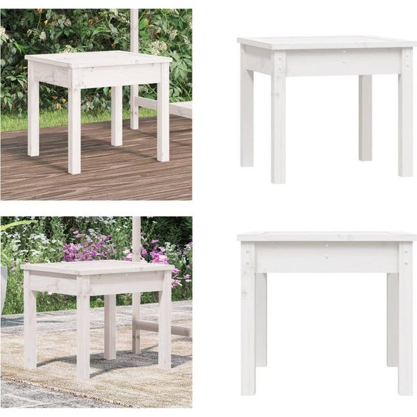Vidaxl Panca Da Giardino Bianca 50X44X45 Cm In Legno Di Pino Massiccio - Panca Da Giardino - Panca Da Giardino - Panca Da Esterno-image