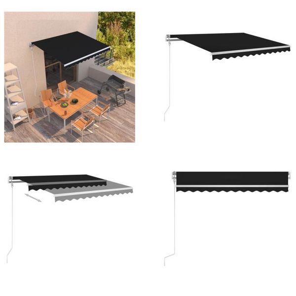 Vidaxl Tenda Da Sole A Scomparsa Automatica 300X250 Cm Antracite - Tenda Da Sole - Tenda Da Sole - Tettoia Solare - Tettoie Solari-image