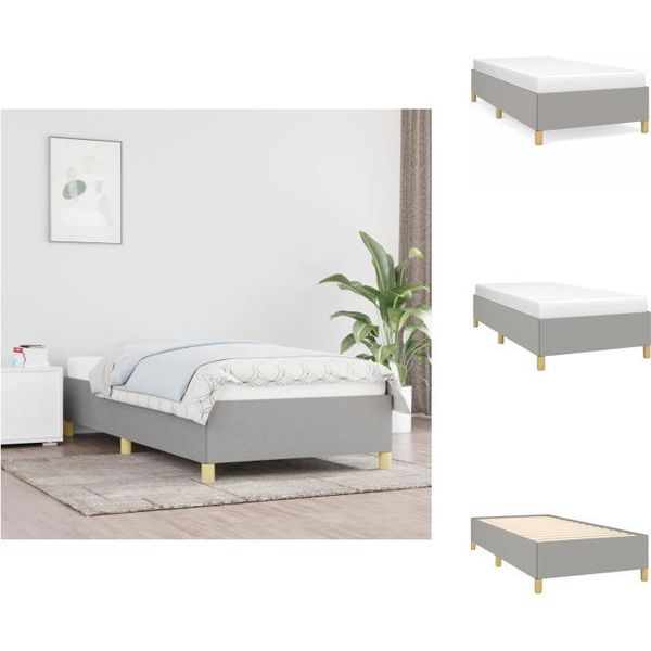Vidaxl Struttura Letto Grigio Chiaro 80X200 Cm In Tessuto - Letti E Strutture Letto-image