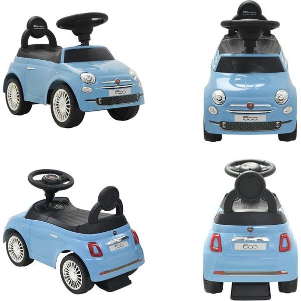 Vidaxl Auto Cavalcabile Fiat 500 Blu - Auto Cavalcabile - Auto Cavalcabile - Auto Cavalcabile Per Bambini - Auto Per Bambini-image