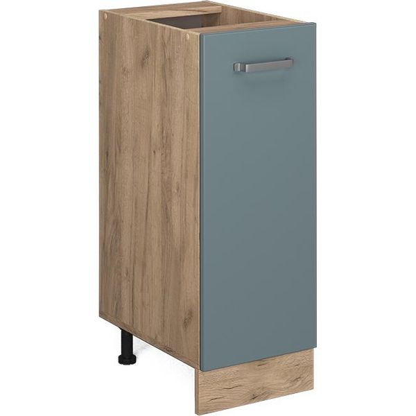 Vicco Armadio Cucina Dispensa Alto R-Line, 30 Cm Pl Marmo, Grigio-Blu/Quercia Dorata-image