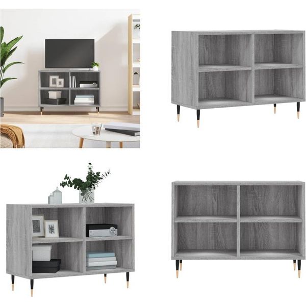 Mobile Tv Vidaxl Grigio Sonoma 69,5X30X50 Cm In Legno - Mobile Tv - Mobile Tv - Supporto Tv - Lavagna Tv-image