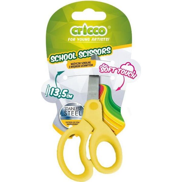 Forbici Per La Scuola Con Impugnatura Morbida 13,5 Cm Cricco-image